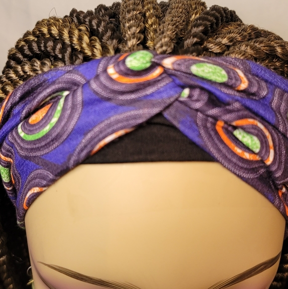 New Handmade Senegalese Twists Headband Crochet Wig, 12 inches. Color #1b - Picture 8 of 9